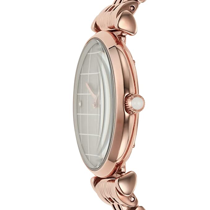 Emporio Armani Gianni T Bar Quartz Mother of Pearl Dial Rose Gold Steel Strap Watch For Women - AR11385 - Image 6